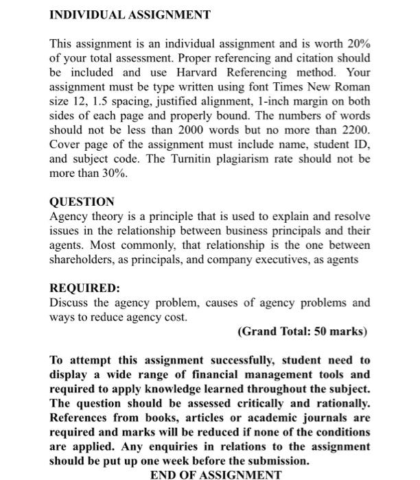 INDIVIDUAL ASSIGNMENT This assignment is an | Chegg.com
