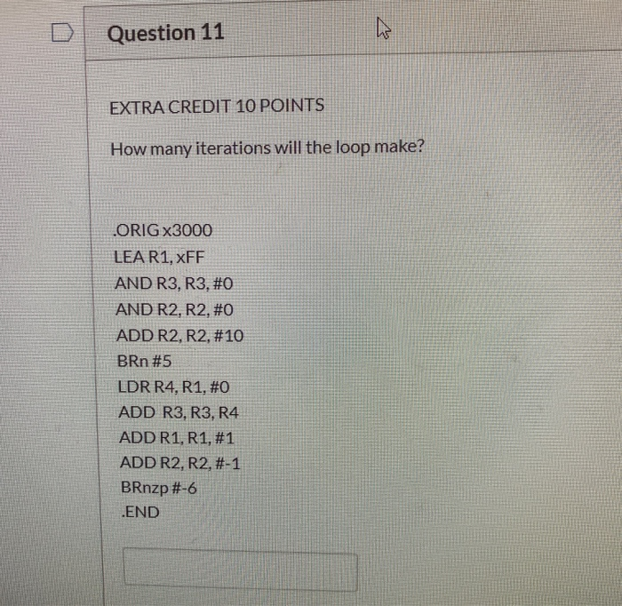 Solved Question 11 EXTRA CREDIT 10 POINTS How many | Chegg.com