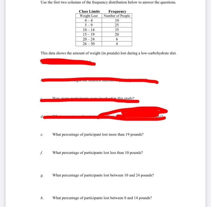 Use The First Two Columns Of The Frequency Chegg Com