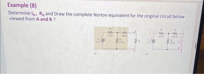 Solved Determine In, Ry and Draw the complete Norton | Chegg.com