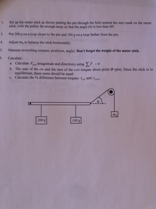 Solved Lab 9 Forces and Torques in Equilibrium OBJECTIVE To