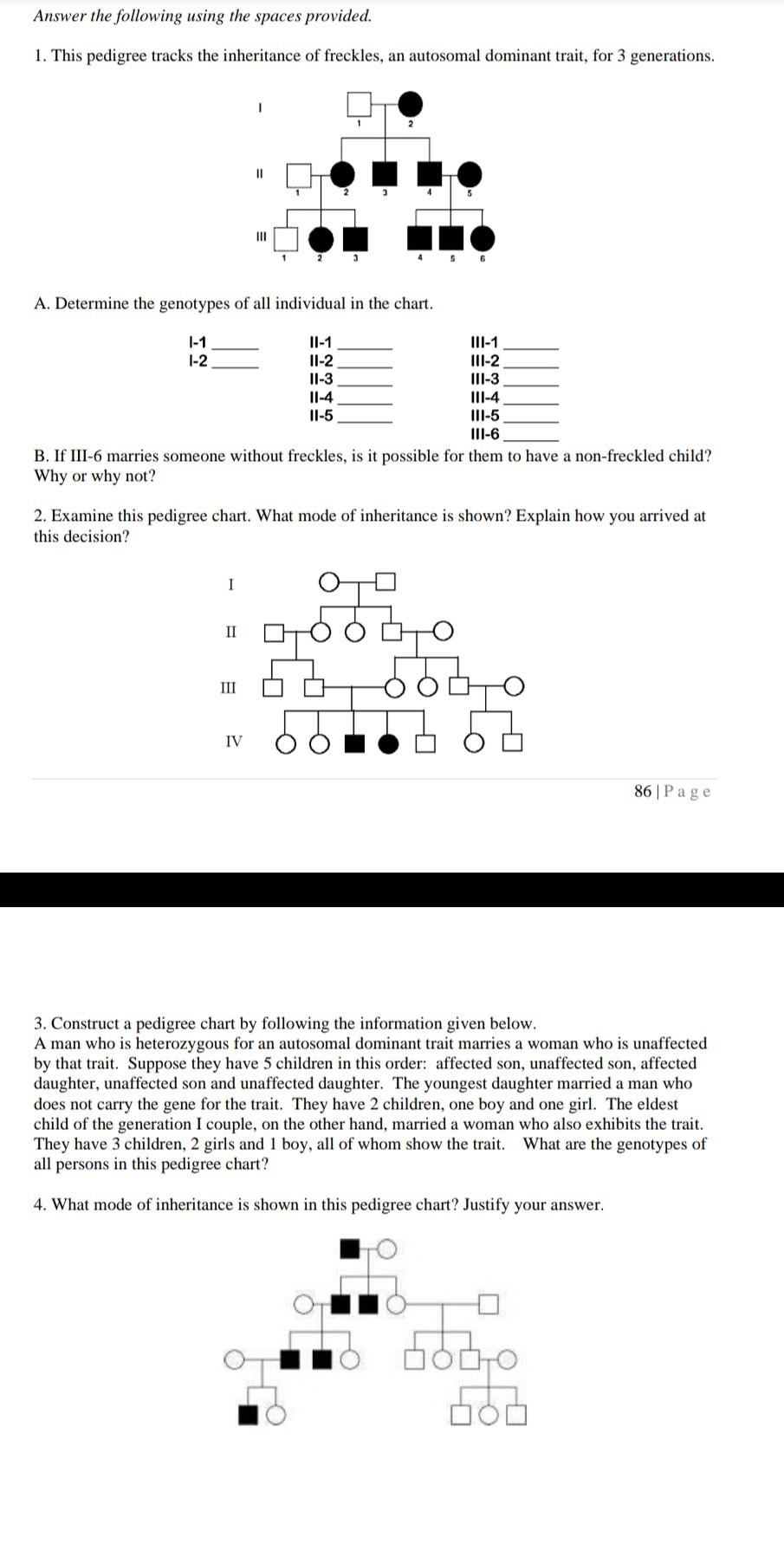 Solved GROUP ACTIVITY 2: Pedigree Analysis Introduction In | Chegg.com