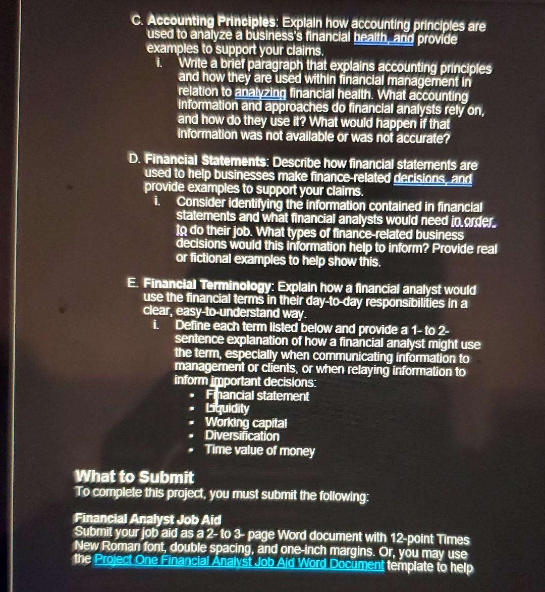 Solved Competency In this project, you will demonstrate your | Chegg.com