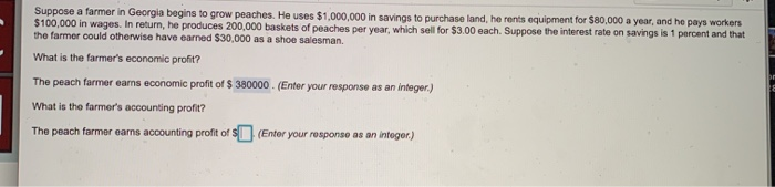 Solved Suppose A Farmer In Georgia Begins To Grow Peaches. | Chegg.com