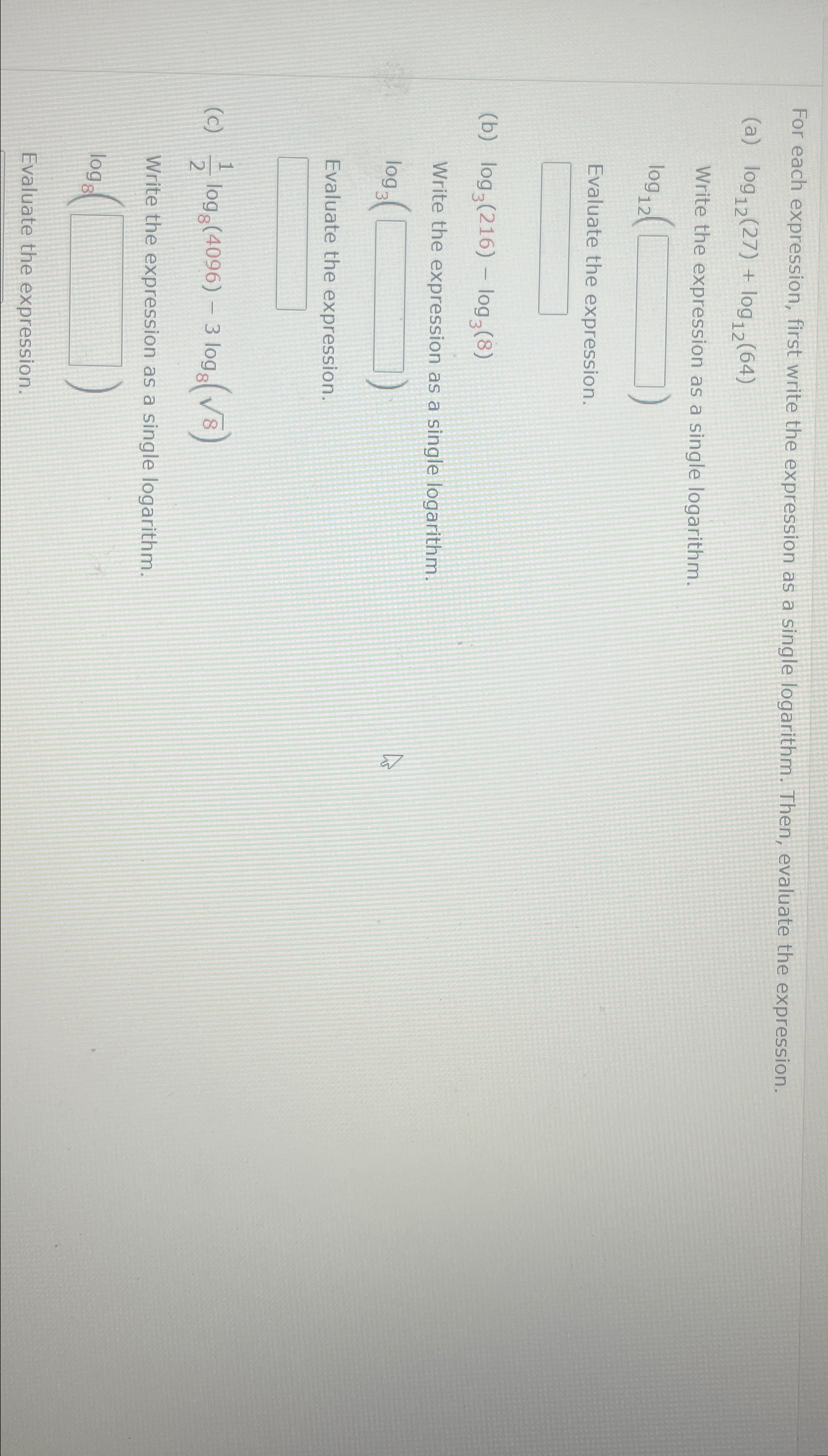 Solved For each expression, first write the expression as a | Chegg.com