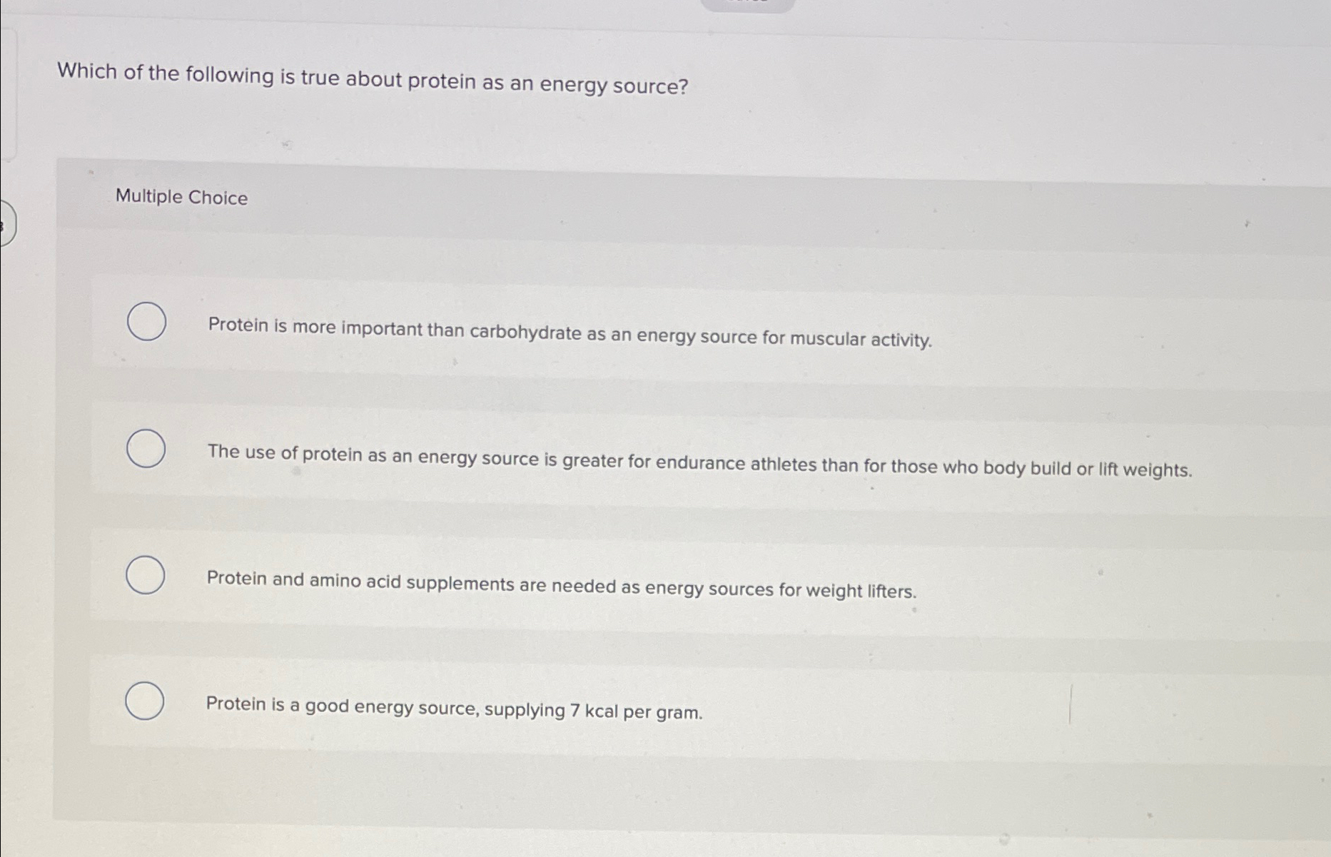 is protein a quick source of energy