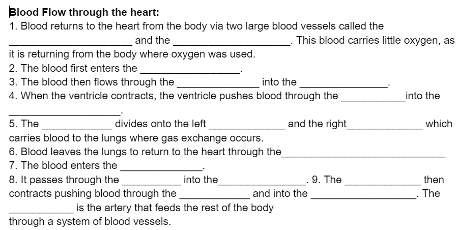 Solved Blood Flow Through The Heart Chegg Solved Blood Flow Through The Heart Chegg