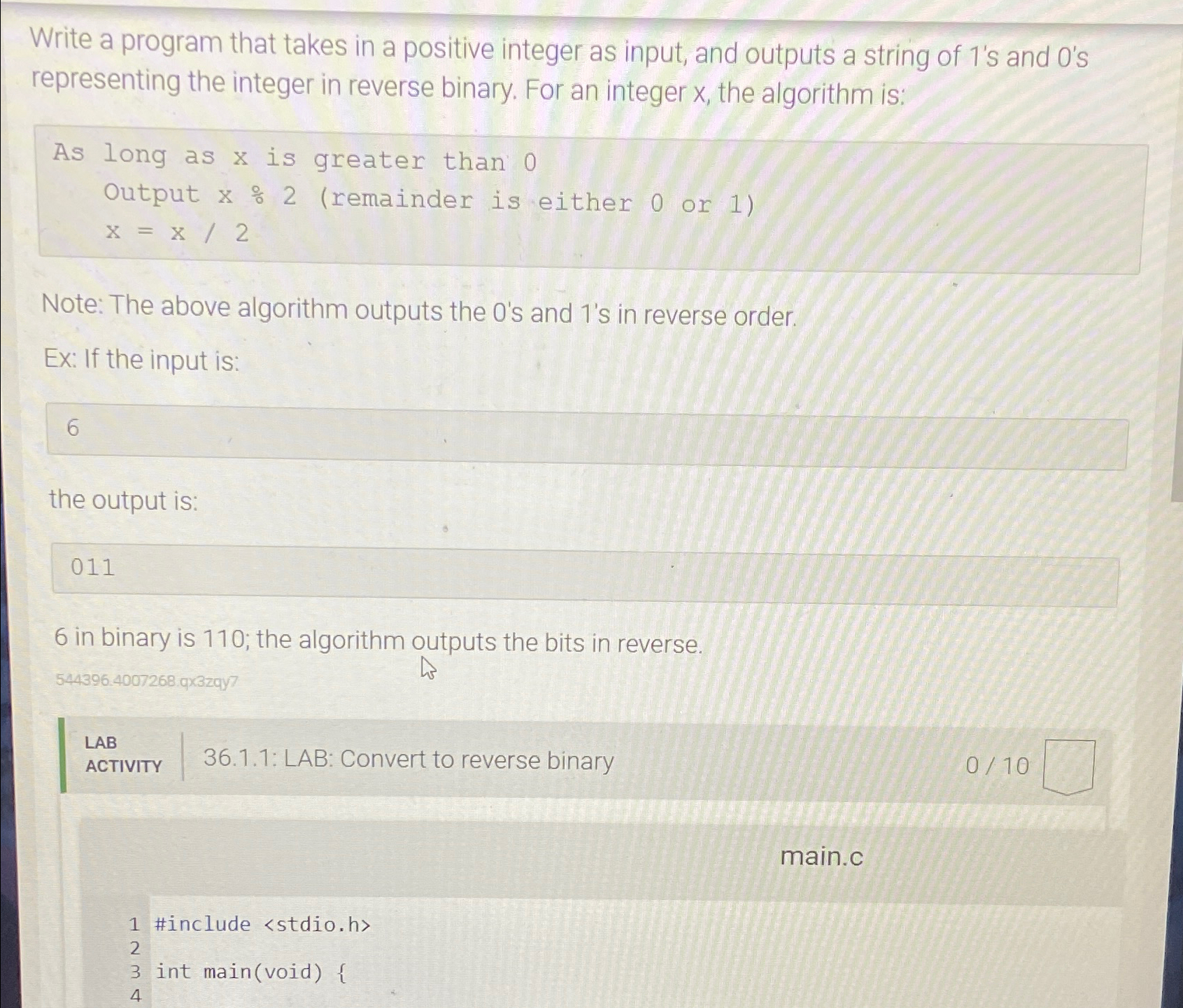 Solved Write a program that takes in a positive integer as | Chegg.com