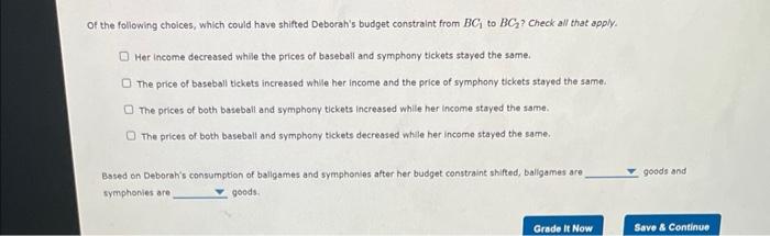 Solved 8. Normal and inferior goods Deborah lkes going to
