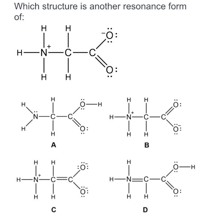 Solved Which structure is another resonance form of: I I | Chegg.com