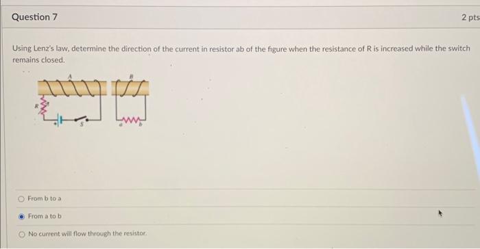 Solved Using Lenzs Law Determine The Direction Of The