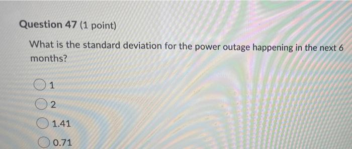 Solved The number of power outages at a nuclear power plant | Chegg.com