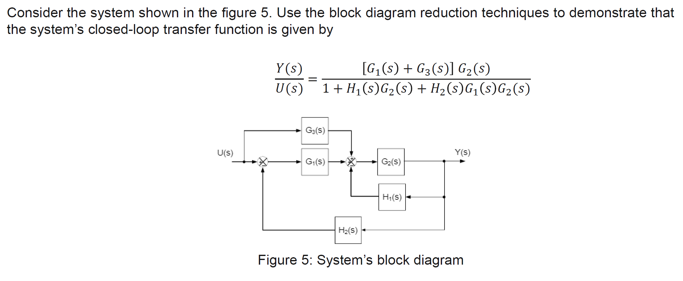 Solved Consider the system shown in the figure 5 . ﻿Use the | Chegg.com