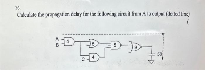 26. Calculate the propagation delay for the following | Chegg.com