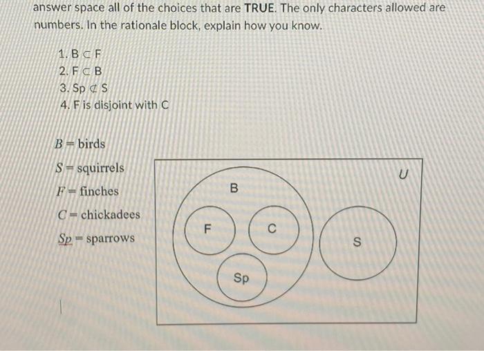 Solved answer space all of the choices that are TRUE. The | Chegg.com
