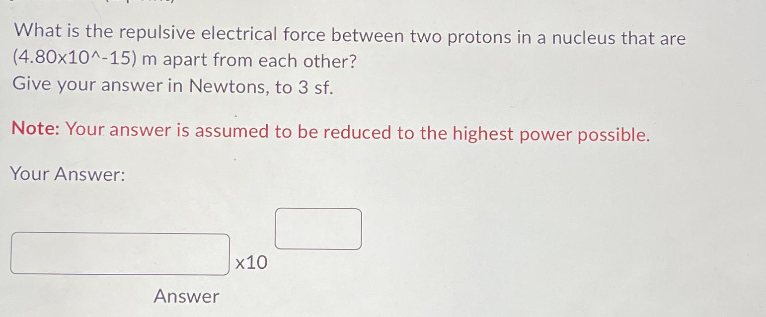 What is the repulsive electrical force between two