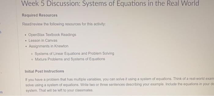 Solving Systems of Equations Real World Problems