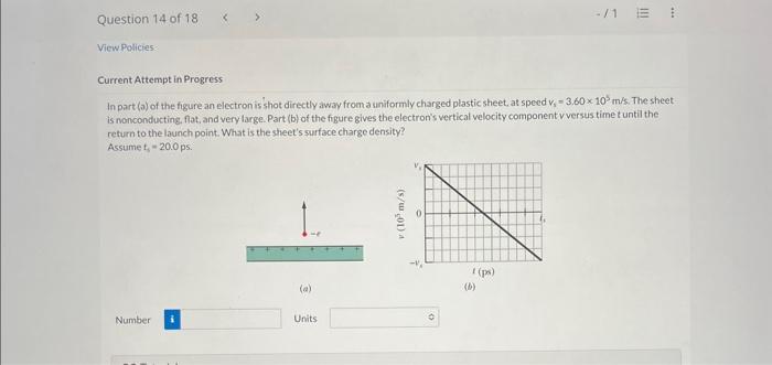 Solved In part (a) of the figure an electron is shot | Chegg.com