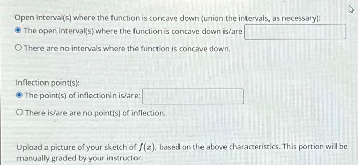 Solved Open Interval(s) where the function is increasing | Chegg.com