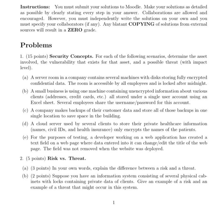 Solved Instructions: You must submit your solutions to | Chegg.com