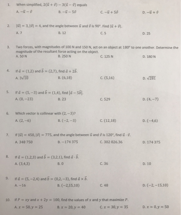 Solved 1 When Simplified 2 U I 3 U Equals A Uu Chegg Com