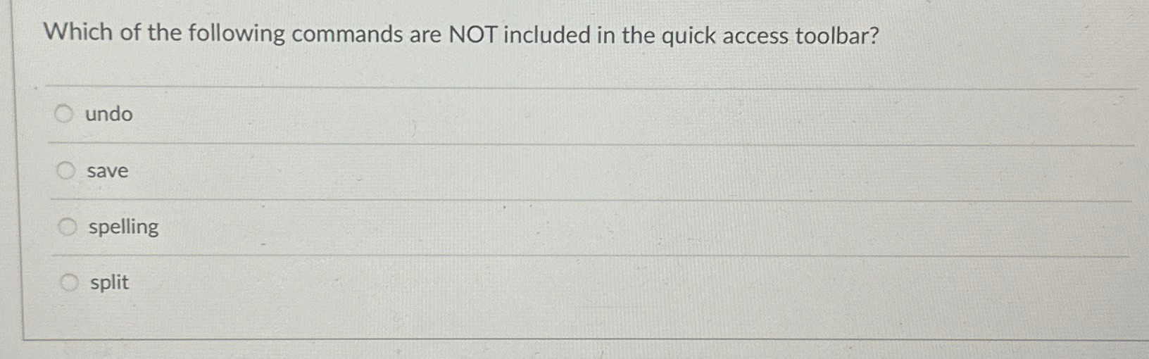Solved Which of the following commands are NOT included in | Chegg.com