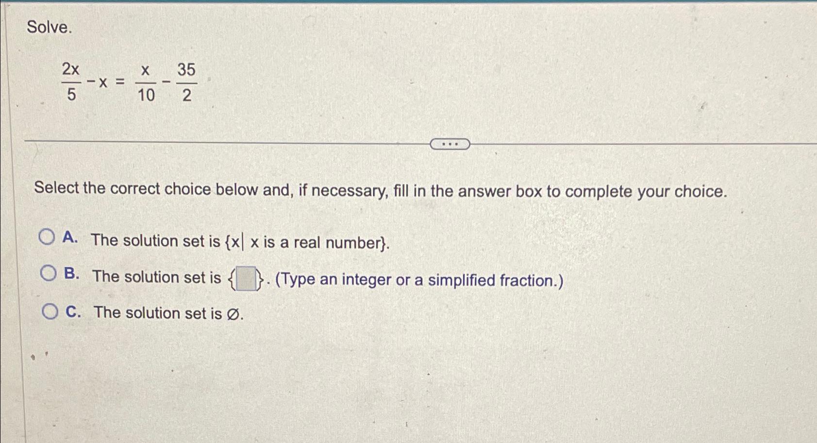 2 5 3x ) ( x 10 answer