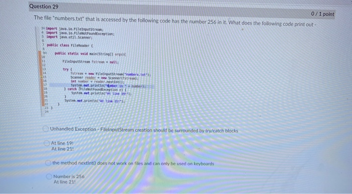 Solved Question 27 Review the code shown below and answer | Chegg.com