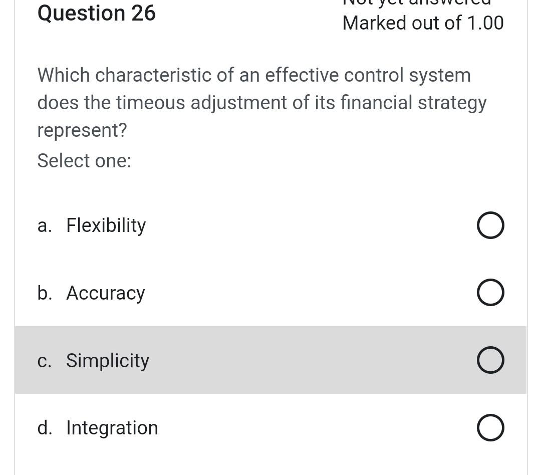 Solved Marked out of 1.00 The fourth step in the control | Chegg.com