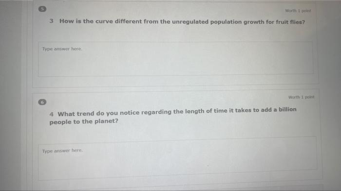 Solved 2 Let's look at Earth's human population in Table | Chegg.com