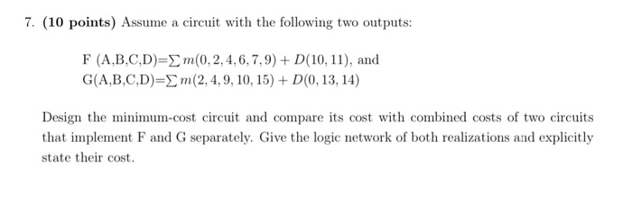 Solved For The Following Problems, Assume That All Input | Chegg.com