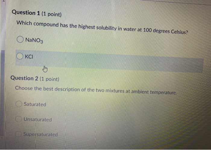 Solved Influence of Temperature on Solubility Use the data | Chegg.com