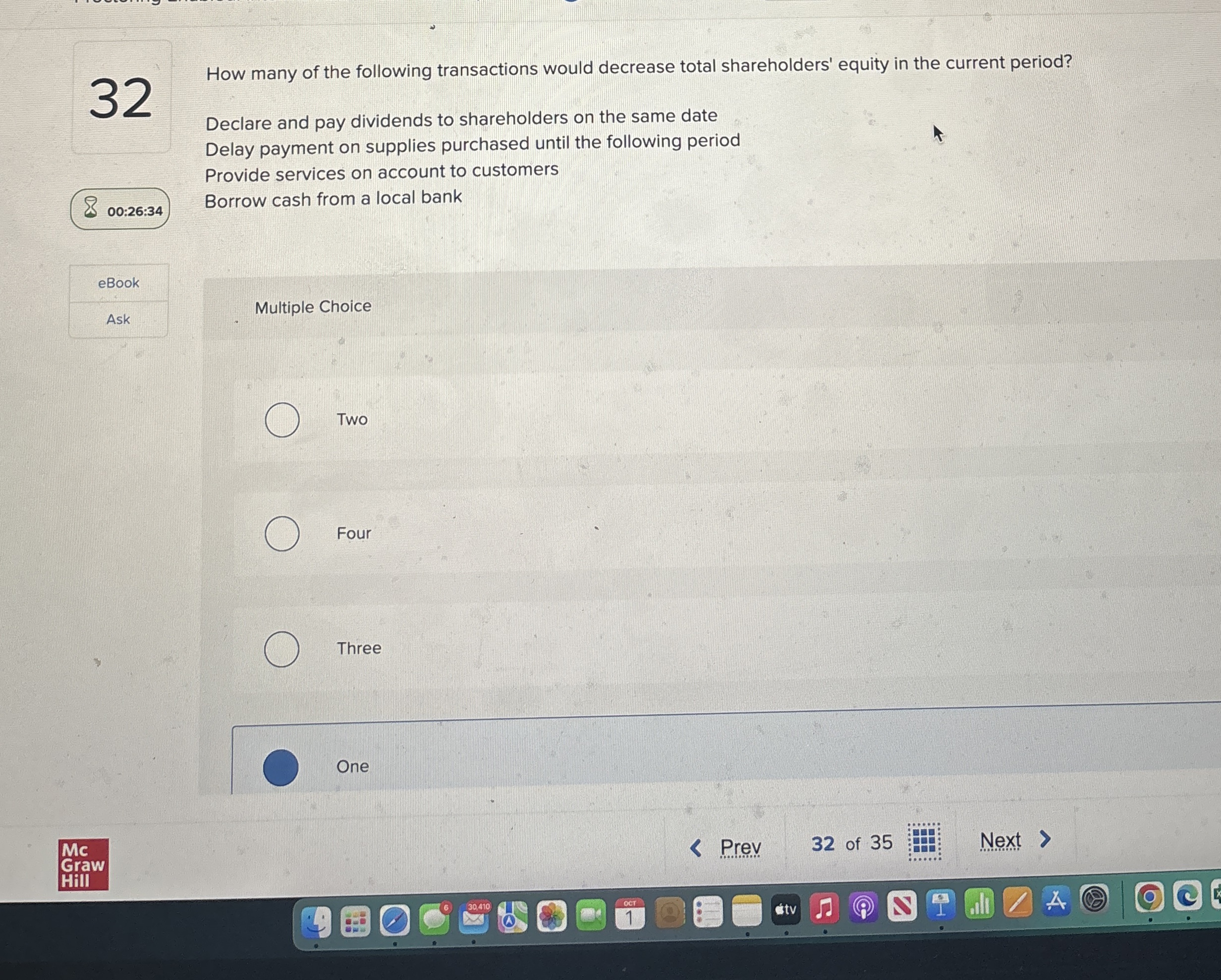 Solved How many of the following transactions would decrease | Chegg.com