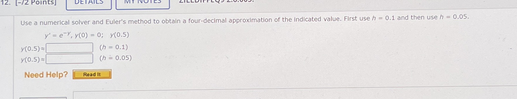Solved Use a numerical solver and Euler's method to obtain a | Chegg.com