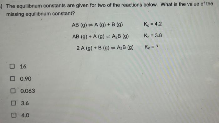 Solved Which Of The Following Reactions Would Be The Most | Chegg.com