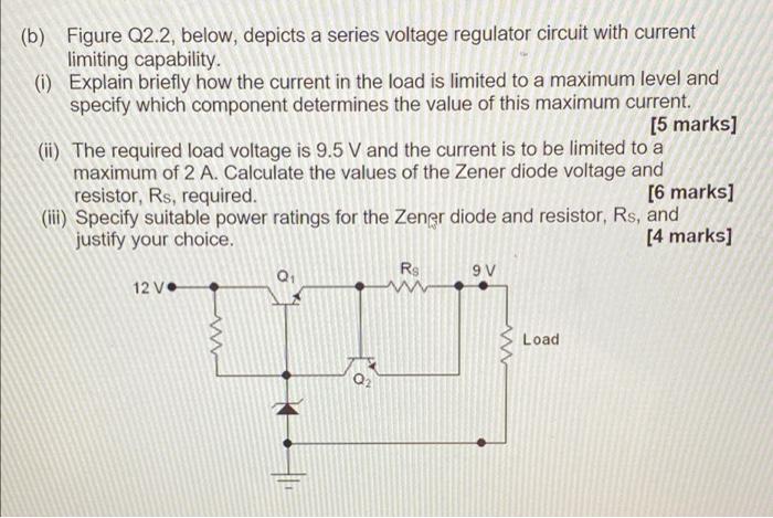 Solved (b) Figure Q2.2, Below, Depicts A Series Voltage | Chegg.com