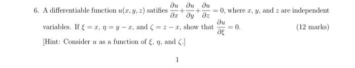 Solved This is a partial differentiation problem. I want to | Chegg.com