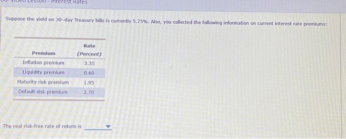 Solved Suppose The Yield On 30-day Treasury Bills Is | Chegg.com