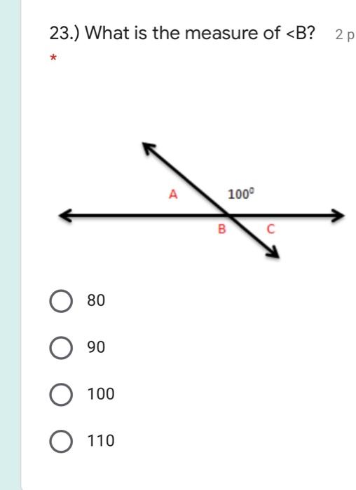 Solved 23.) What is the measure of | Chegg.com