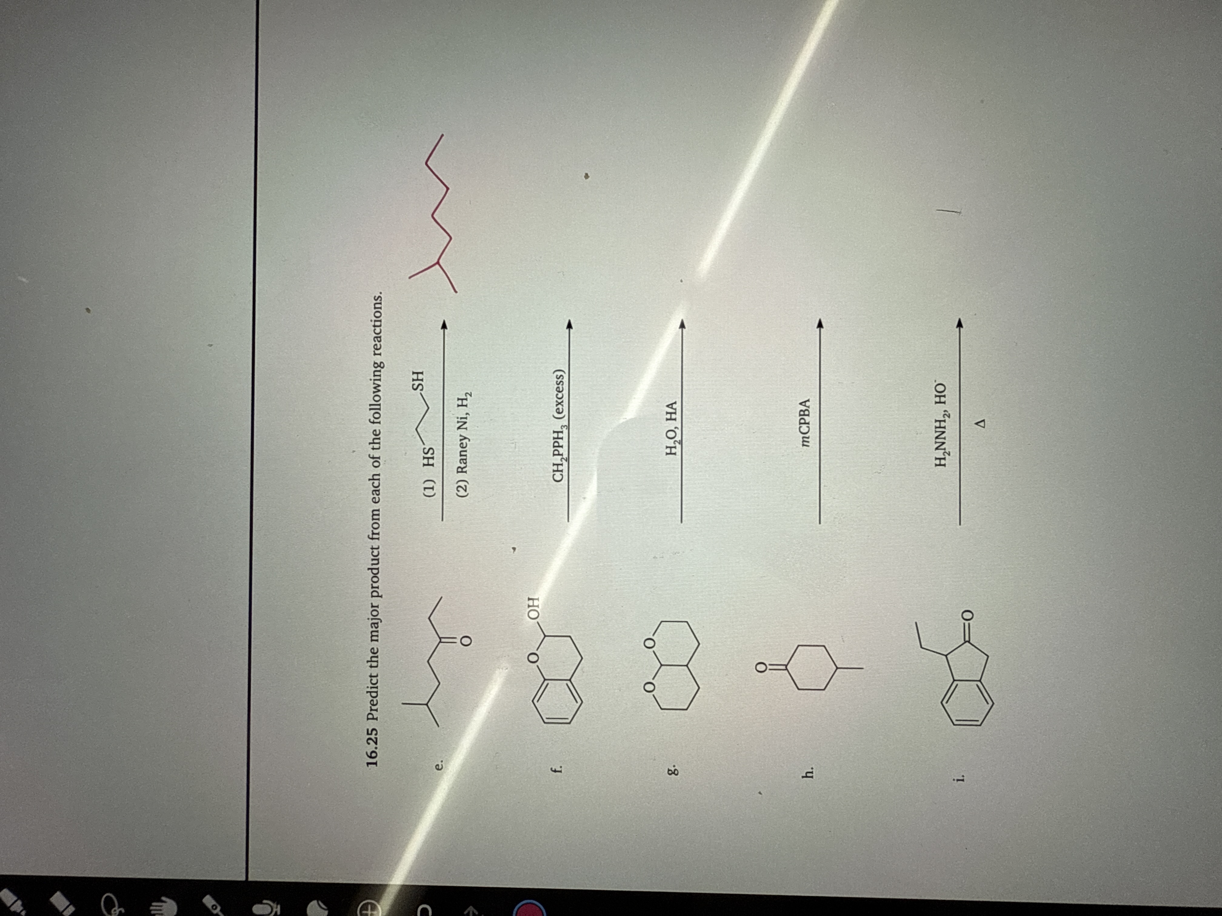 Solved 16.25 ﻿Predict the major product from each of ﻿the | Chegg.com