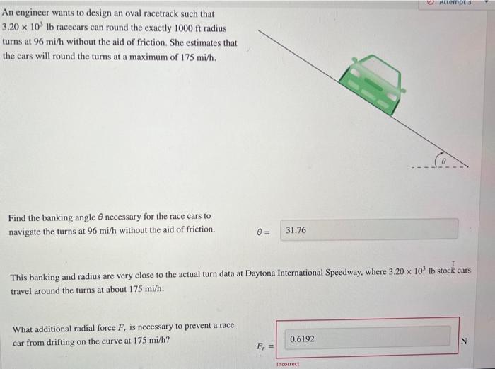 Solved An engineer wants to design an oval racetrack such