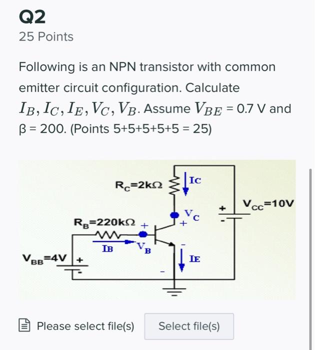 Solved Q1 20 Points A bipolar transistor with an emitter | Chegg.com