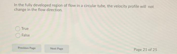 Solved In the fully developed region of flow in a circular | Chegg.com