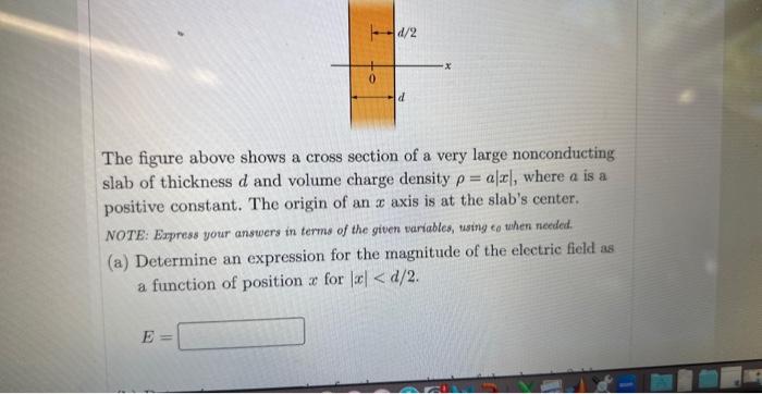 Solved The figure above shows a cross section of a very | Chegg.com