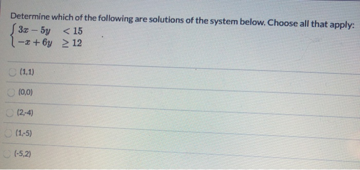 Solved Determine Which Of The Following Are Solutions Of The | Chegg.com