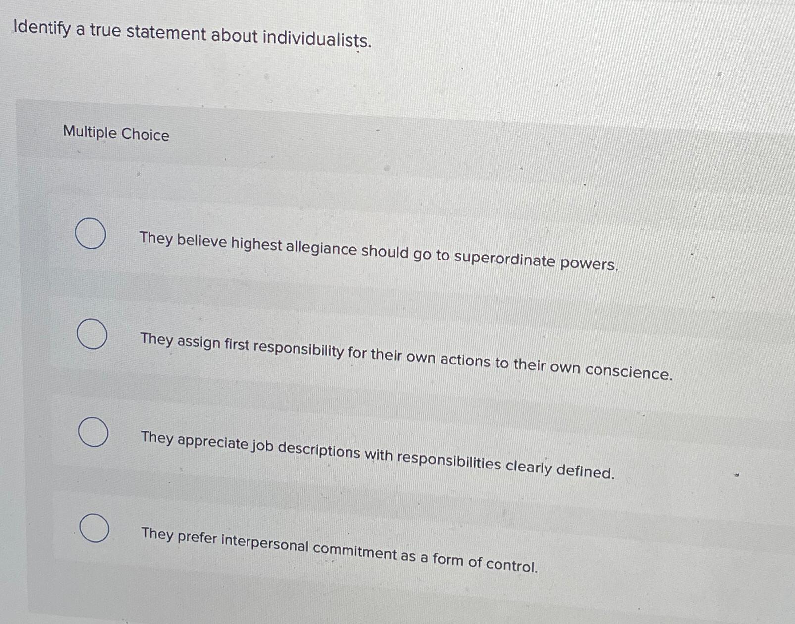 Solved Identify a true statement about | Chegg.com
