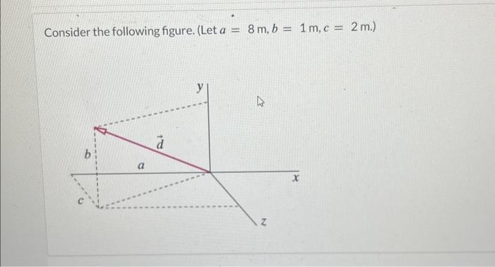 Solved Consider the following figure. (Let a=8 m,b=1 m,c=2 | Chegg.com