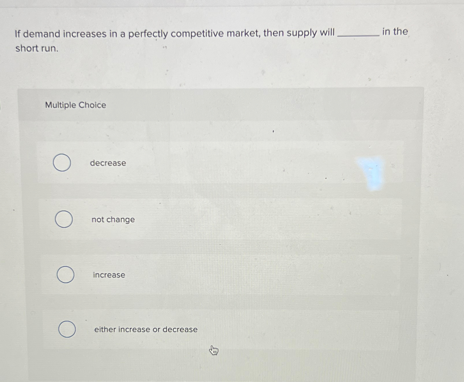 Solved If demand increases in a perfectly competitive | Chegg.com