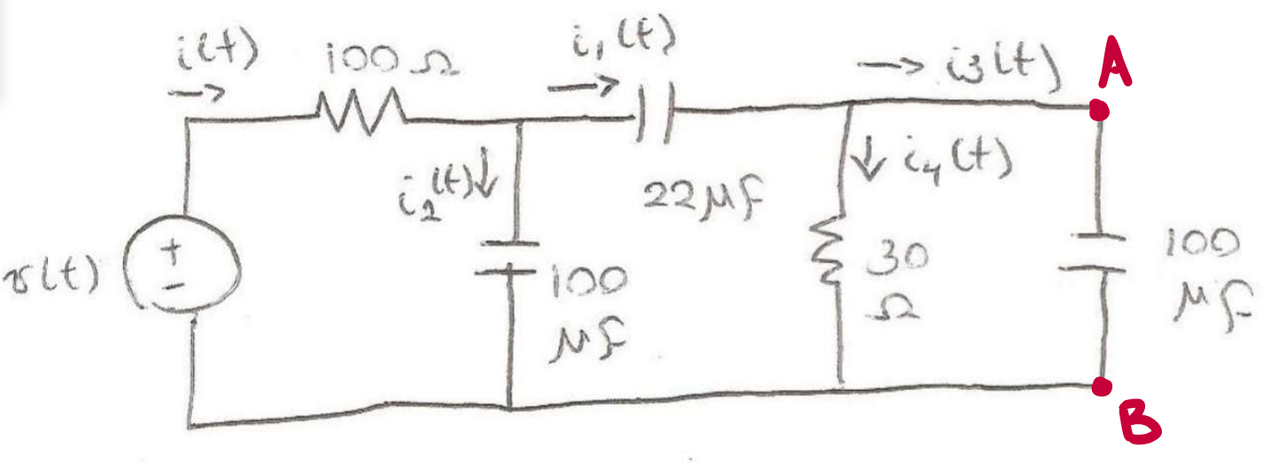 Solved The source has a voltage of 3 Vrms with a frequency | Chegg.com