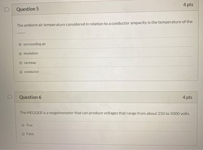 Solved 4 pts Question 5 The ambient air temperature | Chegg.com